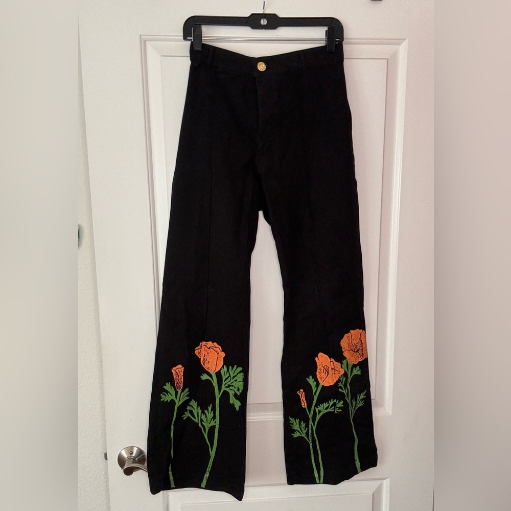Big Bud Press Western Pants in Poppy - Black